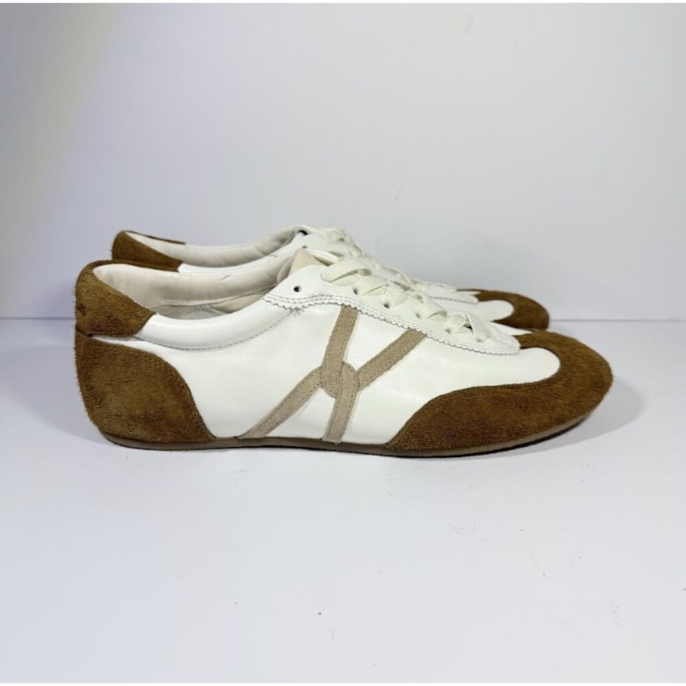 Veronica Beard Riviera Mixed Leather & Suede Slim Trainer Sneakers